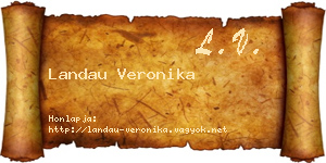 Landau Veronika névjegykártya